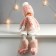 Interior doll "Kudryash boy in a pink fur suit" Long legs 51x10.5x13.5 cm 75753