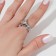 Ring "Right" eagle, color black silver, dimensionless