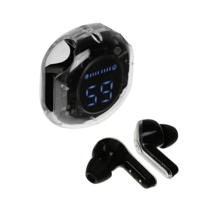 Wireless headphones Air39, TWS, inserts, BT 5.0, 45/200 mAh, display, transparent, black-2