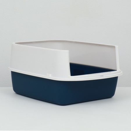 Closed transparent toilet 51 x 34 x 37 cm, blue+scoop-2