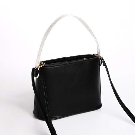 Bag Cross-Bodi with a zipper, black color-5