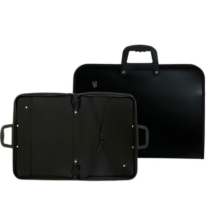 Folder for drawings and drawings A3 (425 x 305 x 30 mm) with handles, plastic, Devente, with an inner pocket, black-3