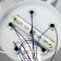 Svetogor chandelier "Structure" 5x60W E27 white/chrome 51x51x29cm