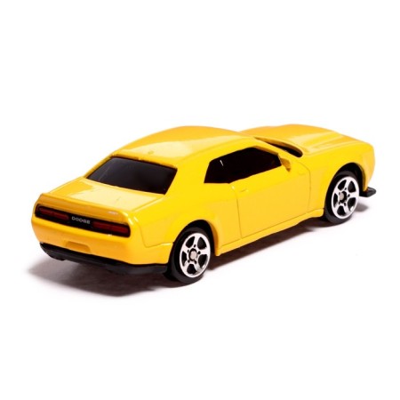 Metal machine Dodge Challenger SRT DEMON, 1:64, yellow color-2