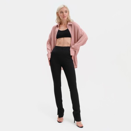 Women's pants with a cut Mist, p. 44, black