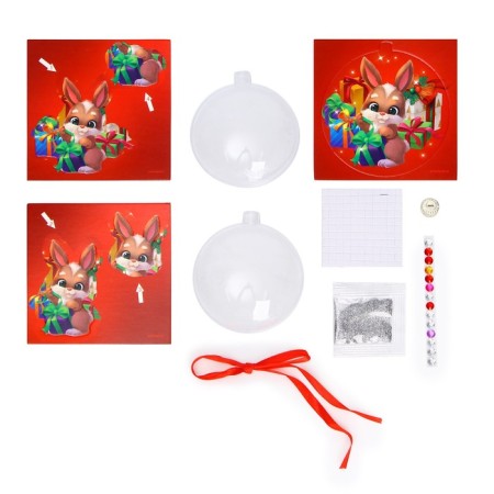 Set for creativity. Application in the ball "Bunny with gifts"-3