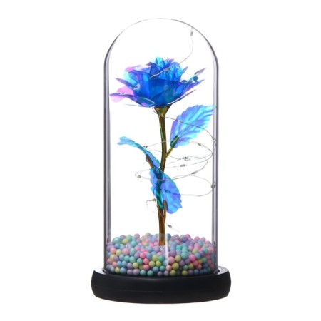 Nightlight "Blue Flower" LED from batteries 3haaa 11x11x22 cm-6