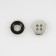 Button, 4 punctures, d = 12 mm, black/silver color