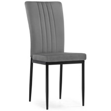Stool on the metal frame Rek Metal/velor, black/gray 42x54x94 cm