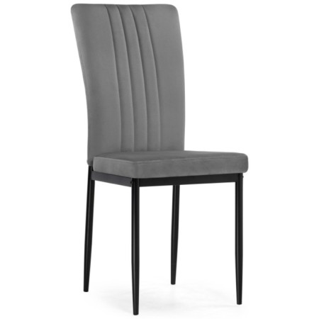 Stool on the metal frame Rek Metal/velor, black/gray 42x54x94 cm