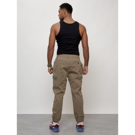 Cargo jeans men, size 54, beige color-11