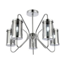 Ceiling EVOLUCE lamp. Sle102302-05. Valieri. 5x40 watts, E14, 53.5x53.5x39 cm, chromium color