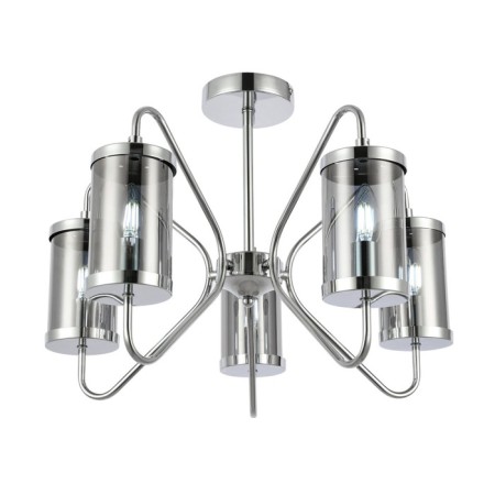 Ceiling EVOLUCE lamp. Sle102302-05. Valieri. 5x40 watts, E14, 53.5x53.5x39 cm, chromium color