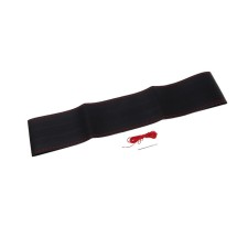 Torso steering wheel, 38 cm, artificial leather, pattern, red thread