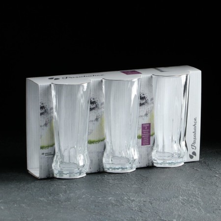 Set of glass glasses GAIA, 3 pcs, 285 ml-2