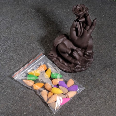 Set of incense on the stand "Hands" 14*11cm-5