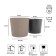 Kashpo Rato Round, 2 items: internal and outer capacitance, 15 and 15.3 l, the color of the mocha