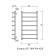 Domoterm water heated towel rail "Calipso", P7, 7 crossbars, 500 x 700 mm, bronze