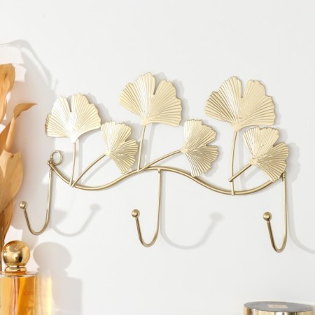 Decorative metal hooks "Ginkgo leaves" 28x4x16 cm-1