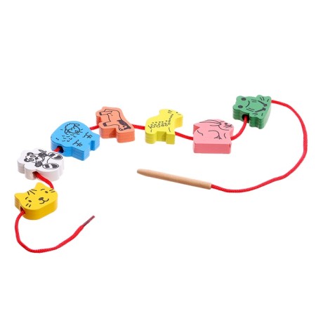 Bank lacing 40 parts "Animals", 2 needles, 2 lace, color mix-4