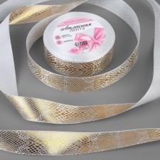 Satin tape with embossing 