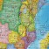 Wall map "Political world with flags", geod, 124x80 cm, 1:24 million