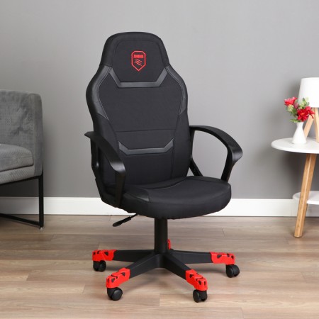 Playing chair "zombie 100" eco -leather/fabric, black