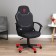 Playing chair "zombie 100" eco -leather/fabric, black