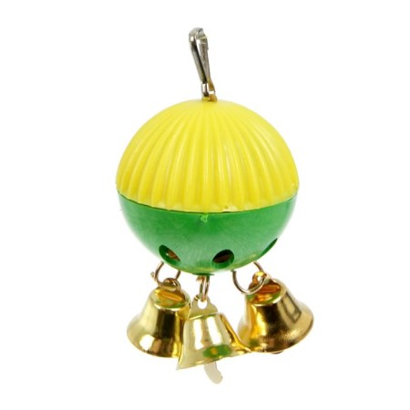 A toy for a parrot "Fun" with 3 bells, mix