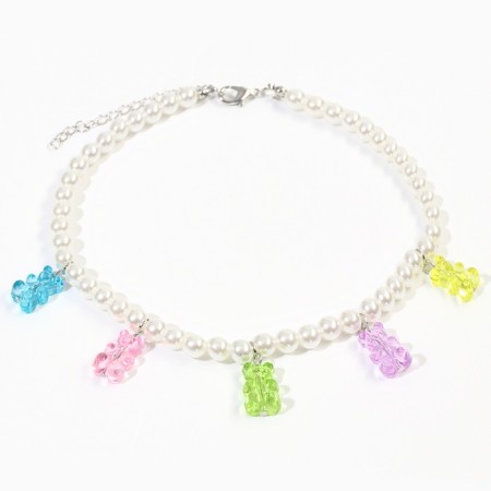 Neckia "Zhelynaya Bear" with beads, winx-2