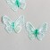 Decor for creativity Textile Embroidery "Green butterfly" 4.7x5.5 cm