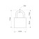 Lockland hinged lock with a 32 mm moisture -proof arise