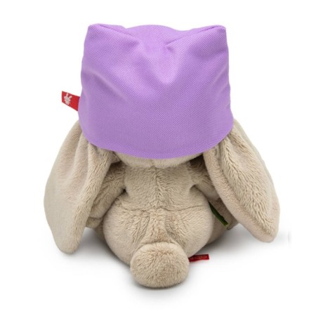 Soft toy "Bunny Mi", in a hat and with a bouquet, 15 cm-2