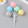 Decor for creativity plastic "Bound of balloons - pastel" 5 pcs 13.5 cm