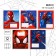 Notebook in a cage 12 sheets, 5 types of mix, cover coated cardboard, spider-man