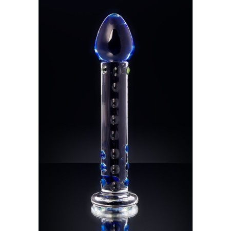 Unrealistic phallimitator Sexus Glass, glass, transparent, 18 cm-6