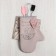 Gift set is prepared from the heart: a towel, a mittens-output, a brush, a blade, a whisk
