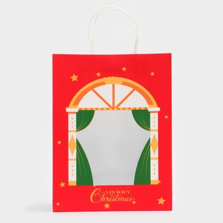 Gift package with the window "Theater" 26 x 35 x 16 cm, red-2