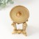 Polystone candlestick for 1 candle "Empire" gold with a mirror 9.5x7x26 cm