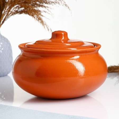 Vyatskaya Suditsa with a wooden stand, 2.5l, terracotta-1