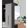 Turning mirror on the door or wall, 80 x 30cm, black