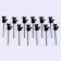 Skewers "cat", in the set 12 pcs., Black color