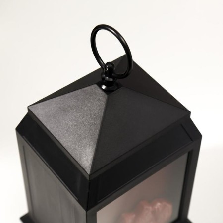 Nightlight "fireplace" led black 16x14x26 cm-4