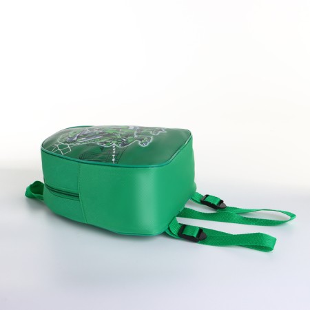 Children's backpack on the zipper "chosen", the color is green-4