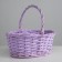 Wicker basket, willow, 30x21x12x25 cm, lilac