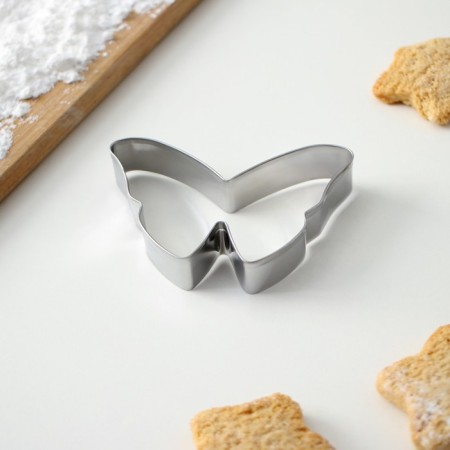Cutting the cookie "butterfly", 7 × 5.5 × 2 cm, chrome color-1