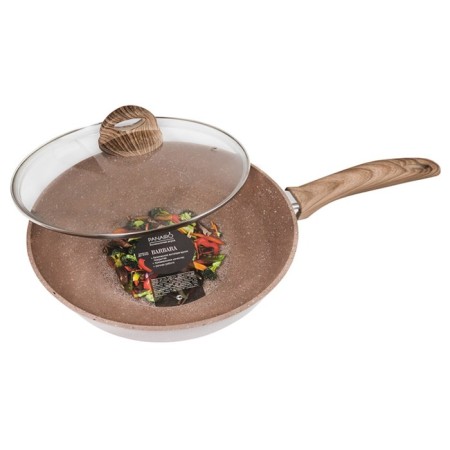 Deep frying pan Panairo Barbara, removable handle Soft-Touch, with a lid, D = 28 cm-1