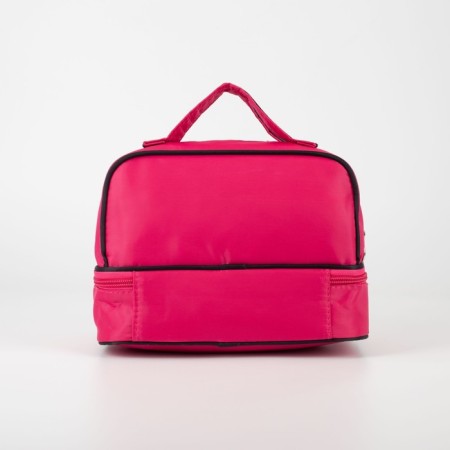 Cosmetic bag, 2 parts on lightning, raspberry color-1