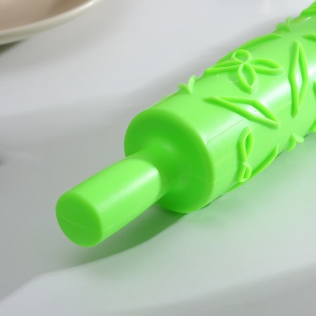 Skalka confectionery "Leaves", 39 cm, working part 25 cm, textured, green color-1