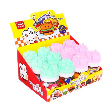 A set of figurines 8 pieces in a plastic box mix fast food-3